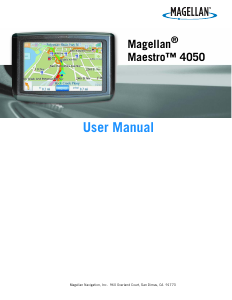 Manual Magellan Maestro 4050 Car Navigation