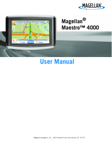 Manual Magellan Maestro 4000 Car Navigation