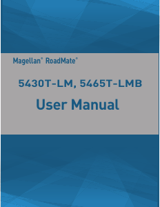 Manual Magellan RoadMate 5465T-LMB Car Navigation