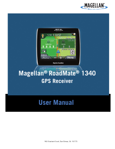 Manual Magellan RoadMate 1340 Car Navigation
