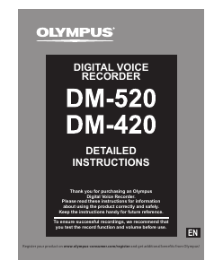 Manual Olympus DM-420 Audio Recorder