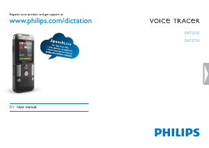 Manual Philips DVT2710 Voice Tracer Audio Recorder