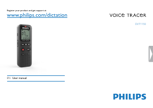 Manual Philips DVT1150 Voice Tracer Audio Recorder