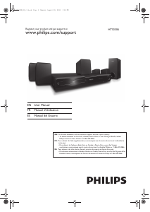 Manual de uso Philips HTS3306 Sistema de home cinema