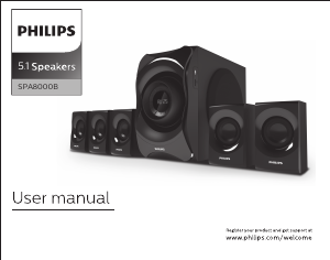 Manual Philips SPA8000B Speaker