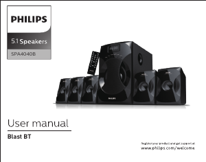 Manual Philips SPA4040B Speaker