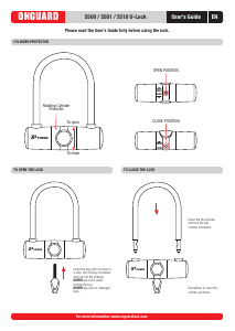 Manual OnGuard 5500 U-Lock Bike Lock