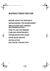 Manual Whirlpool WV1861 NFW Freezer