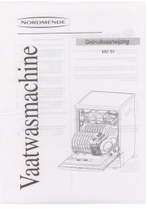 Handleiding Nordmende MV51 Vaatwasser