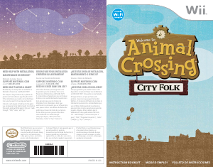 Manual Nintendo Wii Animal Crossing - City Folk