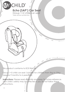 Manual MyChild Echo Plus Car Seat