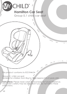 Manual MyChild Hamilton Car Seat