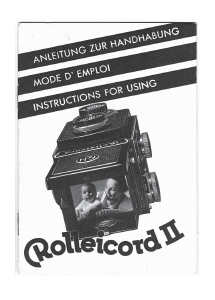 Mode d’emploi Rollei Rolleicord II Camera