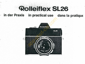 Mode d’emploi Rollei Rolleiflex SL26 Camera