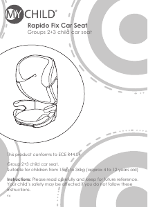 Manual MyChild Rapido Car Seat