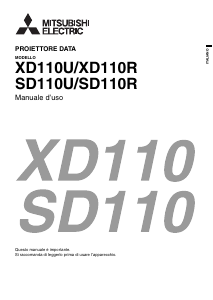 Manuale Mitsubishi XD110 Proiettore