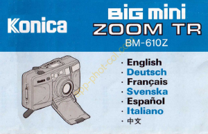 Mode d’emploi Konica BM-610Z Big Mini Zoom TR BM-610Z Camera