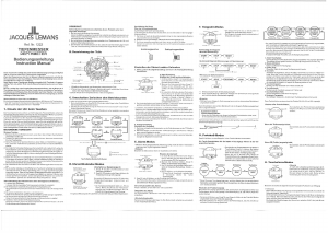 Bedienungsanleitung Jacques Lemans 1-1222 Armbanduhr