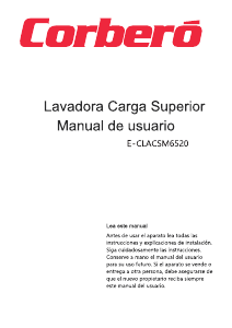 Manual de uso Corberó E-CLACSM6520 Lavadora