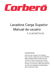 Manual de uso Corberó E-CLACSM7521D Lavadora