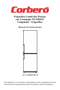 Manual de uso Corberó CCH195020NFW Frigorífico combinado