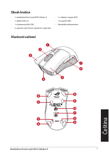 Manuál Asus ROG Gladius II Wireless Myš