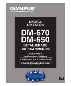 Bruksanvisning Olympus DM-670 Diktafon