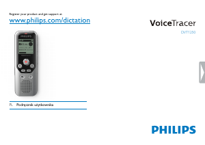 Instrukcja Philips DVT1250 Voice Tracer Dyktafon