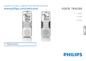 Kullanım kılavuzu Philips LFH0865 Voice Tracer Ses kaydedici
