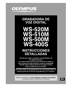 Manual de uso Olympus WS-500M Grabadora de voz