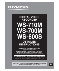 Handleiding Olympus WS-710M Audiorecorder