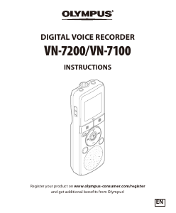 Manual Olympus VN-7200 Audio Recorder