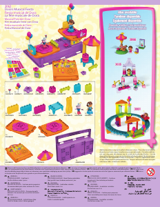 Handleiding Mega Bloks set 3062 Dora the Explorer Dora's muziekfeest