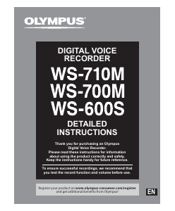 Manual Olympus WS-600S Audio Recorder