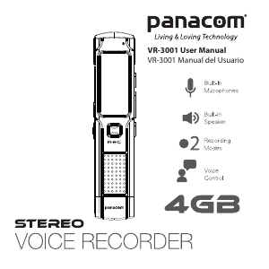 Manual de uso Panacom VR-3001 Grabadora de voz