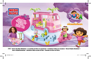 Manuale Mega Bloks set 3083 Dora the Explorer Avventura della vacanza di Dora