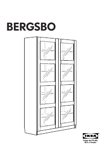 Manual de uso IKEA BERGSBO Vitrina