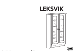 मैनुअल IKEA LEKSVIK डिस्प्ले कैबिनेट