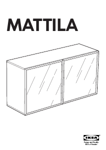Manuál IKEA MATTILA Vitrínová skříňka