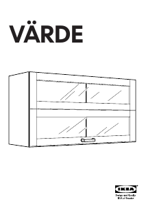 Manuál IKEA VARDE Vitrínová skříňka