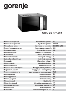 Посібник Gorenje GMO 25 ORA ITO Мікрохвильова піч