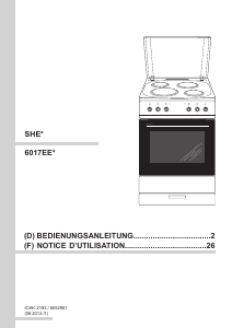 Mode d’emploi Amica SHE 11660 W Cuisinière