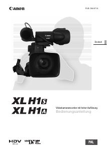 Bedienungsanleitung Canon XL H1S Camcorder