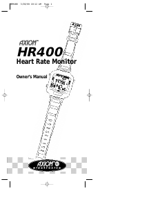 Handleiding Axiom HR400 Sporthorloge