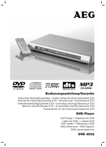 Manuale AEG DVD 4502 Lettore DVD