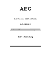 Bedienungsanleitung AEG DVD 4520 HDMI DVD-player