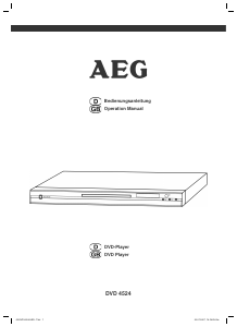 Bedienungsanleitung AEG DVD 4524 DVD-player