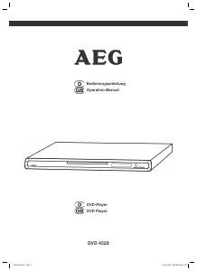 Bedienungsanleitung AEG DVD 4529 DVD-player