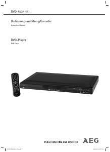 Bedienungsanleitung AEG DVD 4534 DVD-player