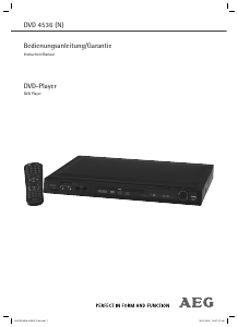 Bedienungsanleitung AEG DVD 4536 DVD-player